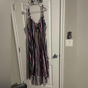 Striped Multicolor Maxi Dress